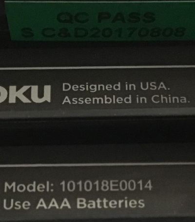 CONTROL REMOTO  ORIGINAL NUEVO HITACHI ROKU SMART TV / 101018E0014 / D20170808 - Imagen 2